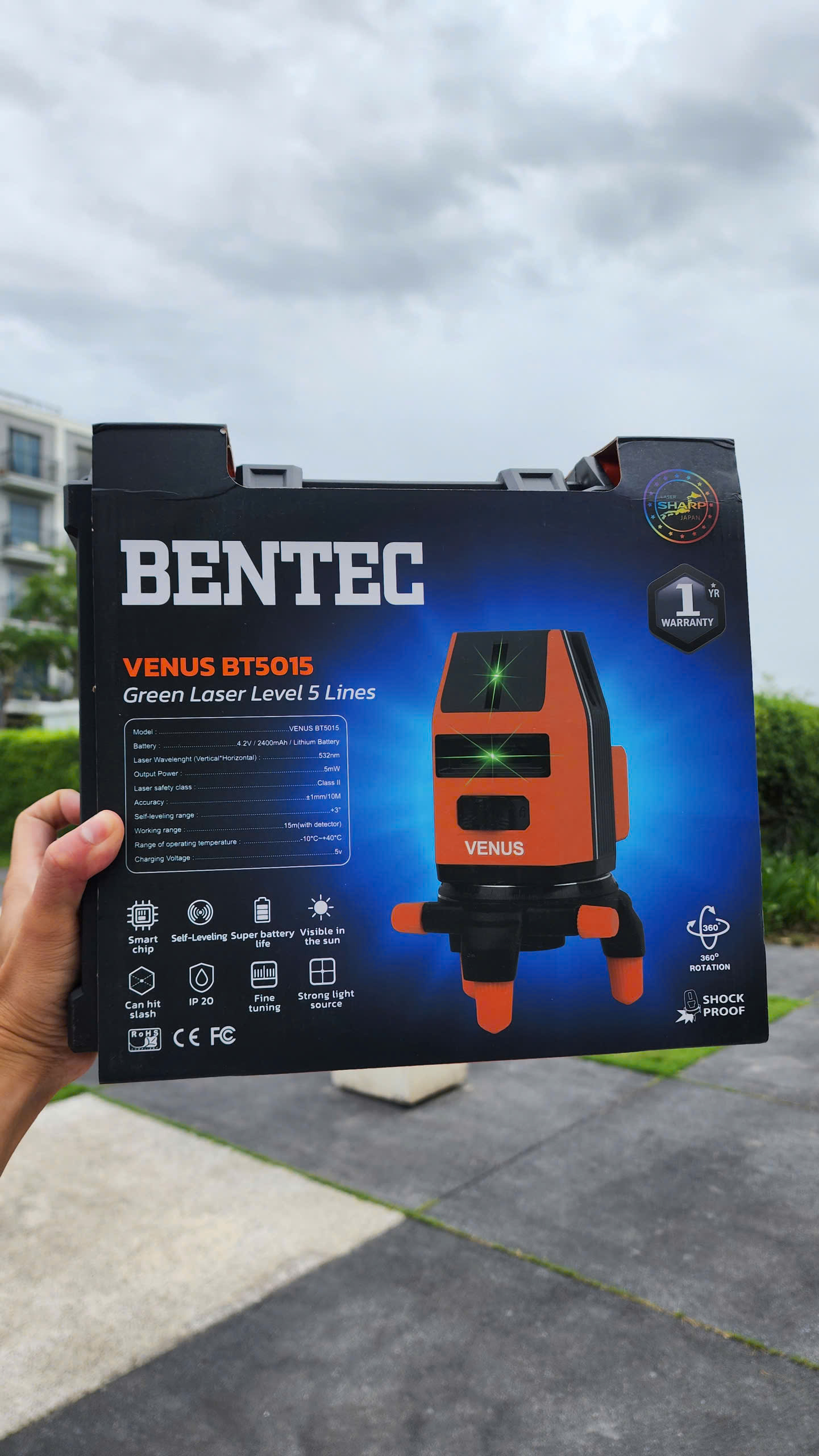 MÁY CÂN MỰC LASER 5 TIA XANH BENTEC VENUS BT5015